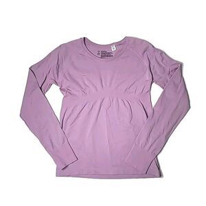 Zella Lilac Long Sleeve Performance Top Size Large